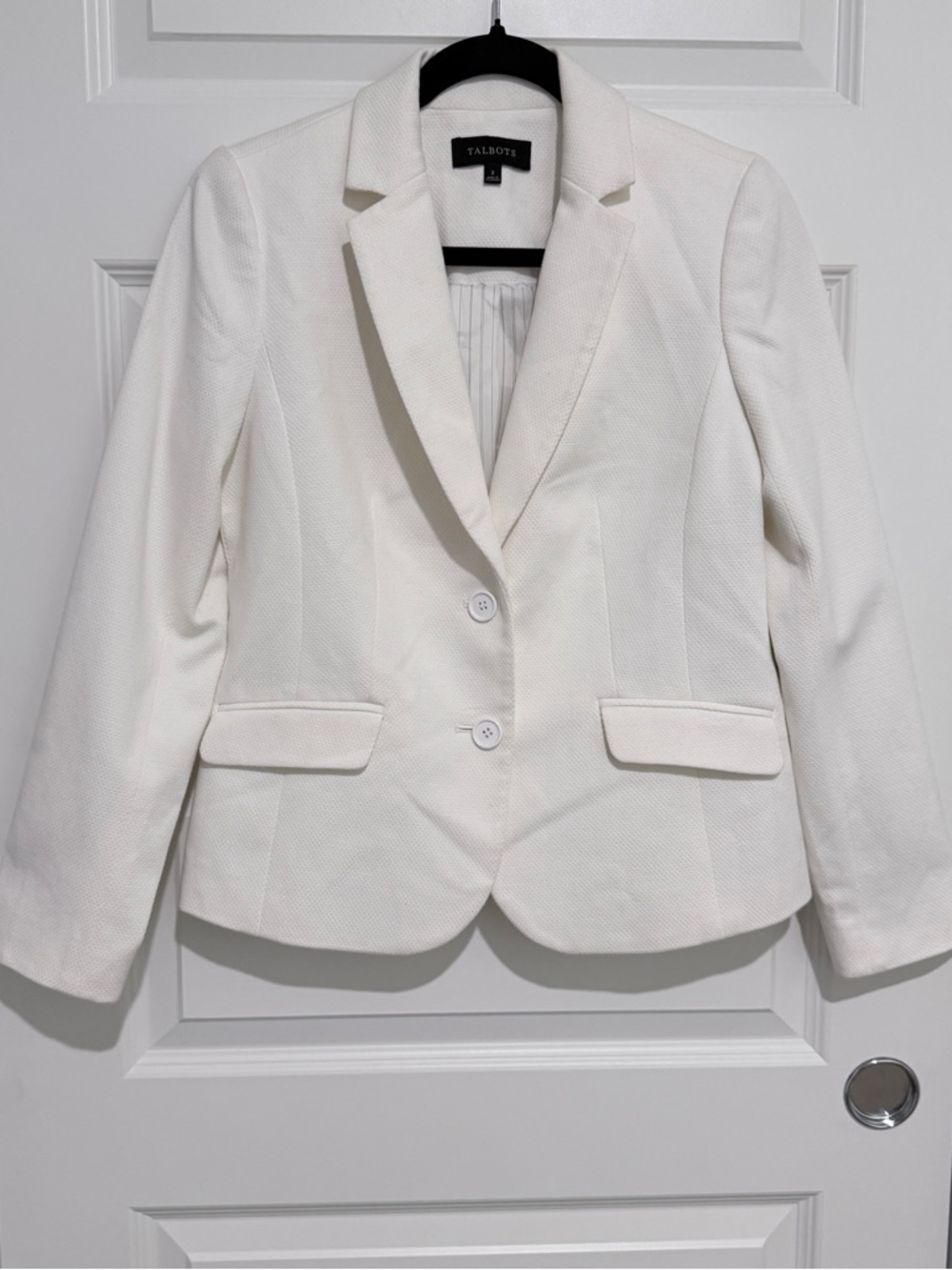 Talbots off White Textured Two-Button Blazer Size 2